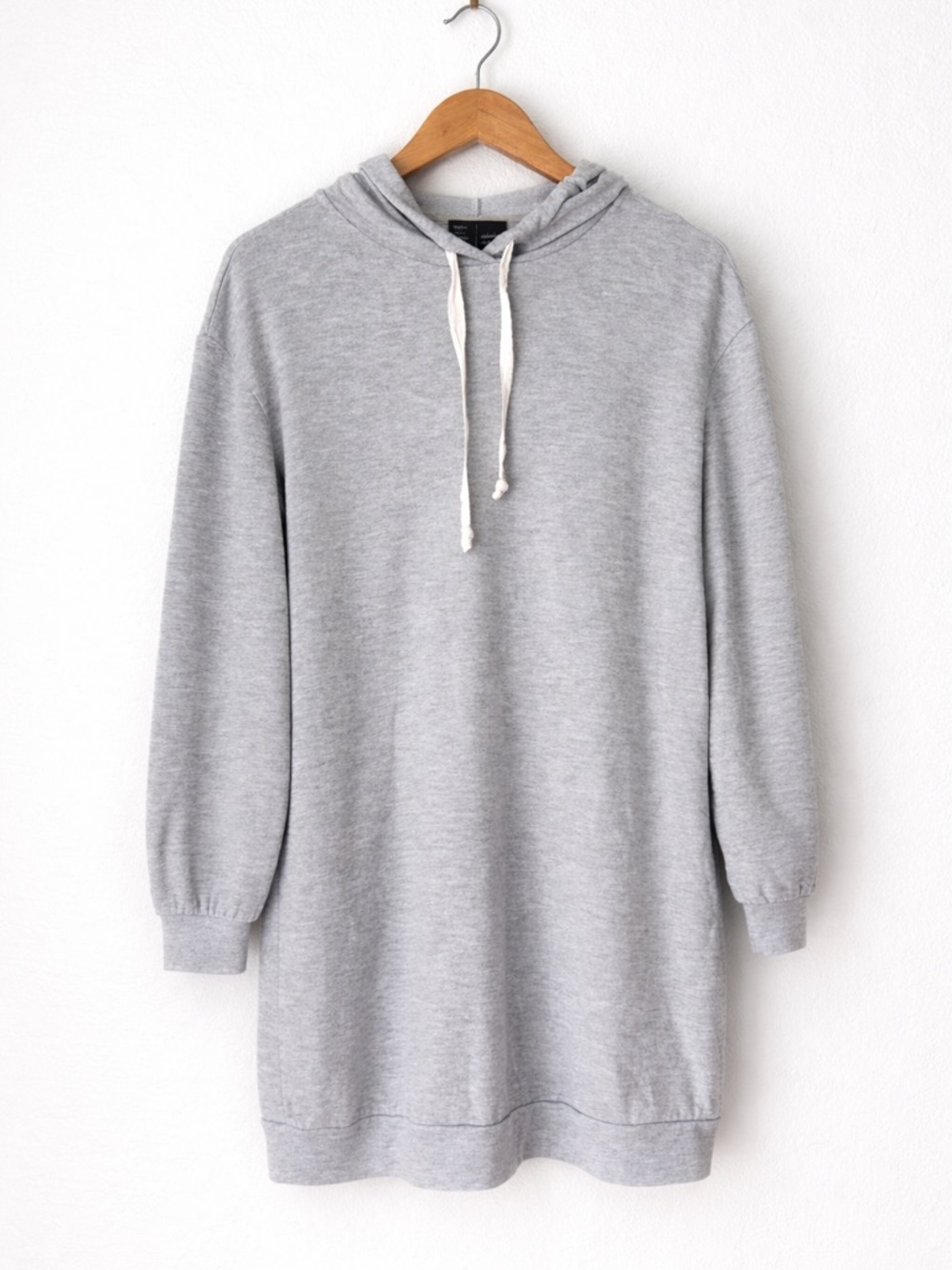 Saturday Sunday Gray Hoodie Dress Pullover Sweatshirt Tunic Size Small